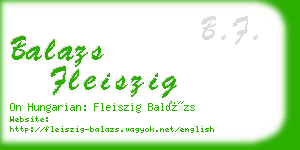 balazs fleiszig business card